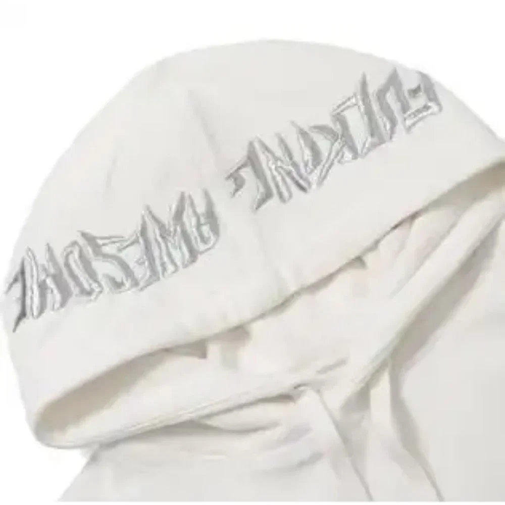 Men's FA Logo Hoodie Cream Size M - Picture 2 of 2